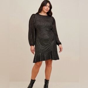 Torrid Black And Gold Dress